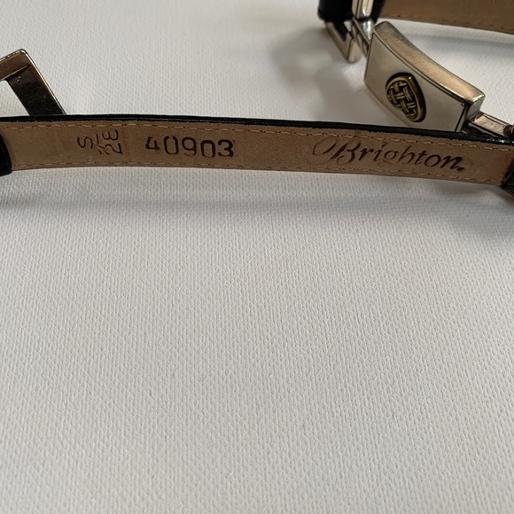 Brighton vintage black leather silver belt - Picture 12 of 12